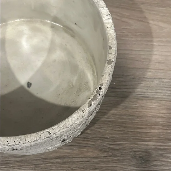 Textured Cream Ceramic Bowl - Neutral Decorative - Picture 7 of 8